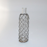 Glas Vase - Med trådnet - 18,5 cm