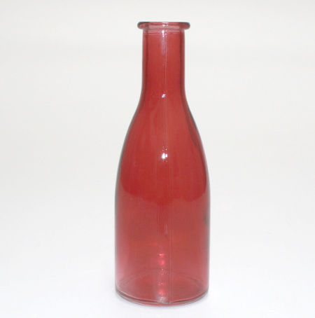 9: Glasflaske - 18,5 cm - Bordeaux