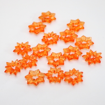 Stjerner i akryl - 16 stk. - Orange