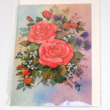 Kort med kuvert - Blomsterbuket