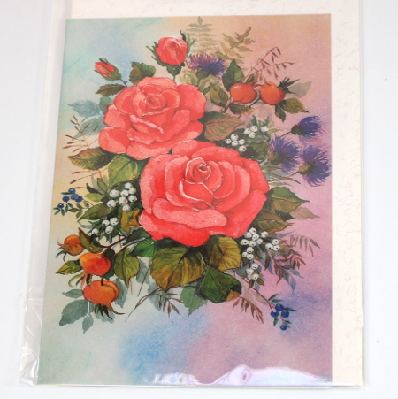 Kort med kuvert - Blomsterbuket