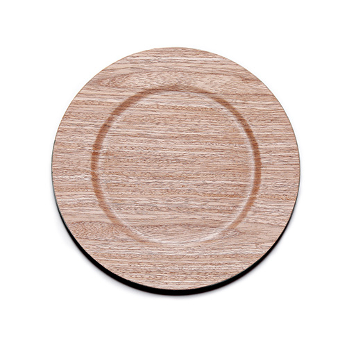 Billede af 2. sortering - Plastfad Wood look - Lysebrun - Ø 33 cm