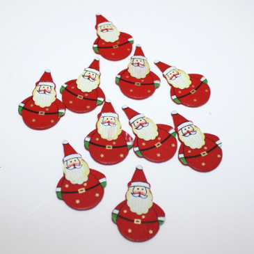 Julemænd med klæbepude - 10 stk 4 cm - Røde