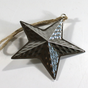 Sølv juleophæng, Stjerne, 11 cm