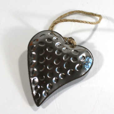Sølv juleophæng - Hjerte - 11 cm