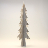 Juletræ saml selv - Naturfarvet med glimmer - 58 cm høj